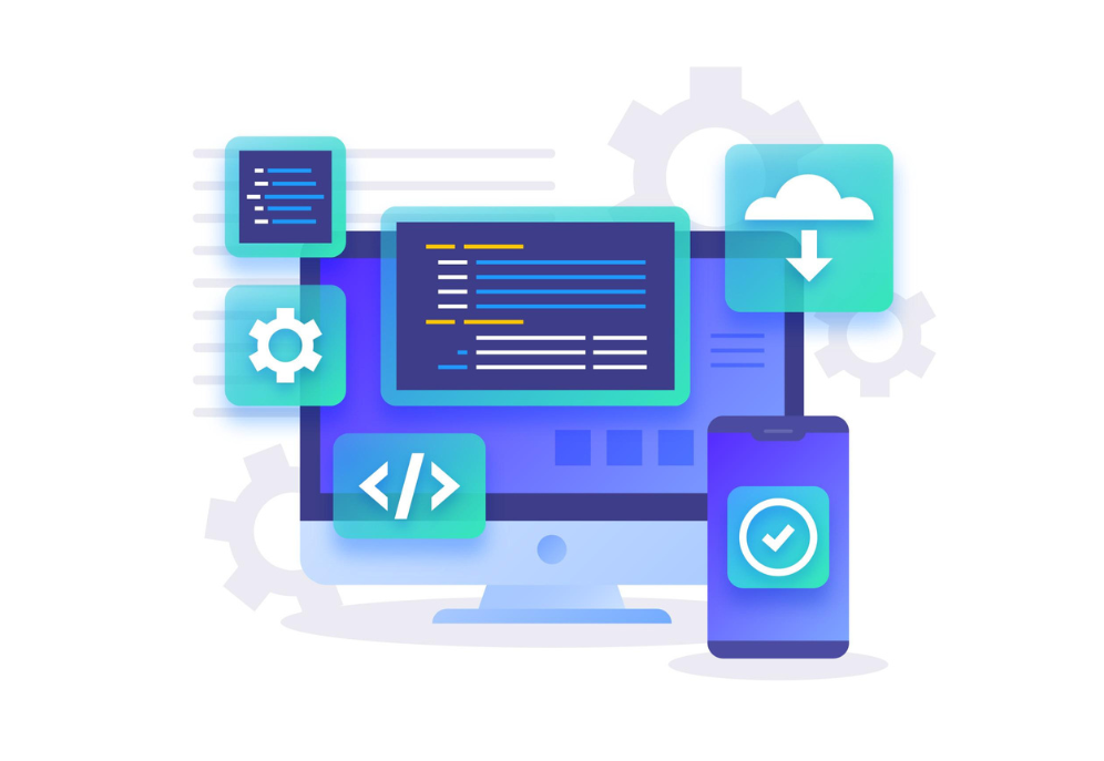A23i Web Labs app development section, featuring custom and CMS-based mobile app designs for Android and iOS platforms.